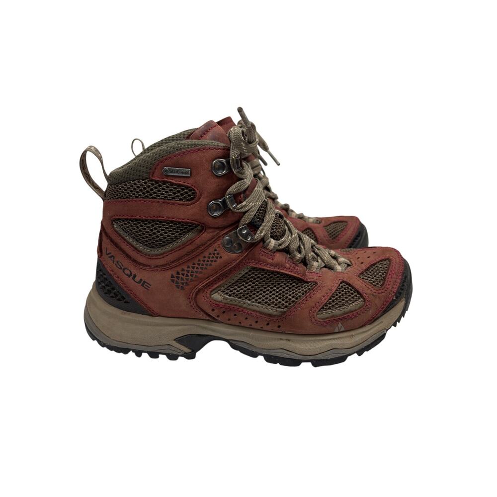Vasque Breeze III GTX Hiking Boots Womens 7.5 Burgundy Gore-Tex Leather Vibram